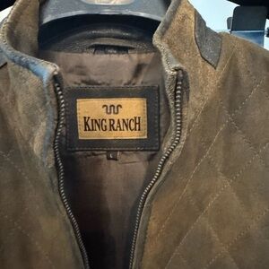 King Ranch Men's Leather Quilted Vest